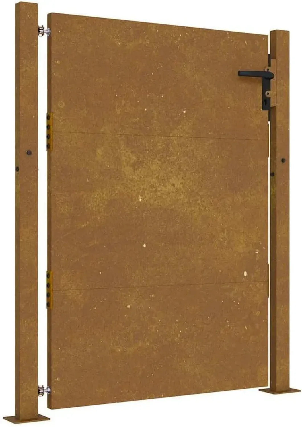 Portail de Jardin en Acier Corten avec Serrure, 100x150 cm
