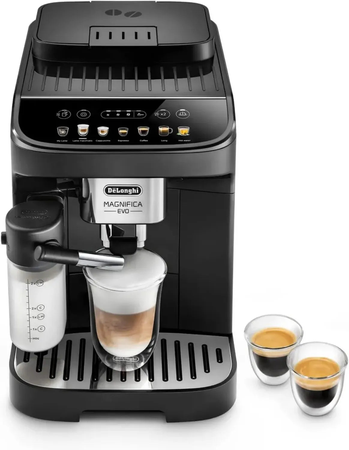 De'Longhi Magnifica Evo, Expresso et Cappuccino Automatique, Broyeur Intégré, Modèle Noir