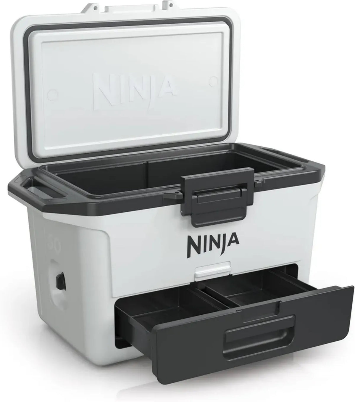 Glacière Isotherme Premium Ninja FrostVault - Conservation de la Glace Prolongée avec Compartiment de Rangement Intégré