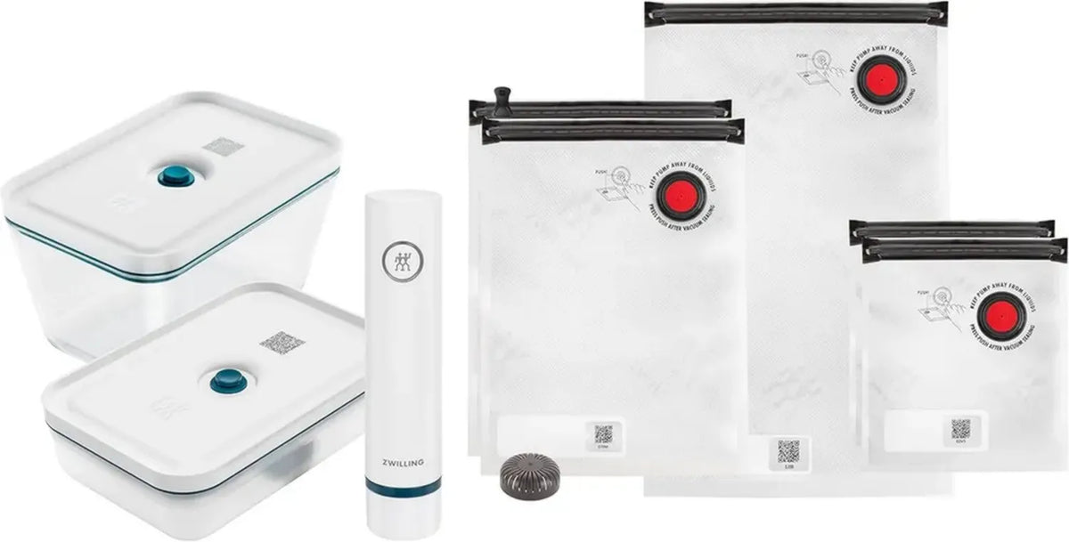 ZWILLING Ensemble de Conservation Sous Vide en Verre, 8 Pièces, Collection La Mer