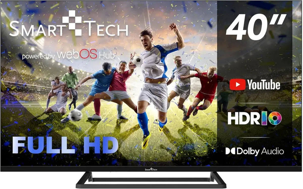 Téléviseur LED Smart Tech 40'' Full HD avec WebOS, HDMI, USB et Dolby Audio