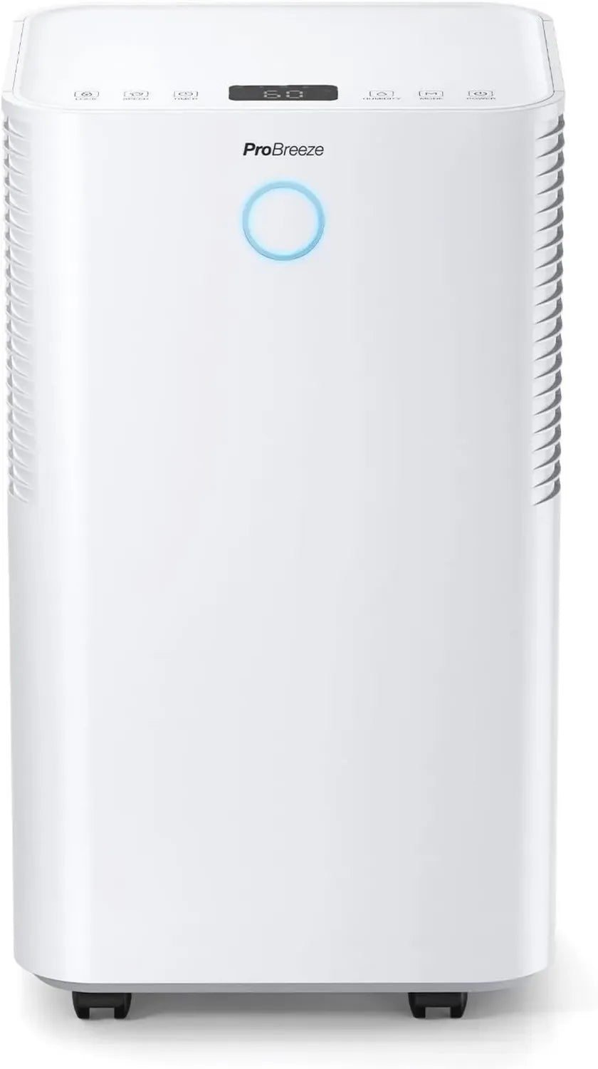 Déshumidificateur Pro Breeze 12L/j avec Capteur Intelligent, Séchage Linge, Drainage Continu, Mode Silencieux & Minuterie 24h