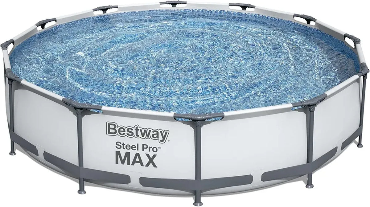 Piscine Ronde Bestway Steel Pro Max avec Pompe de Filtration 366x76 cm - Gris