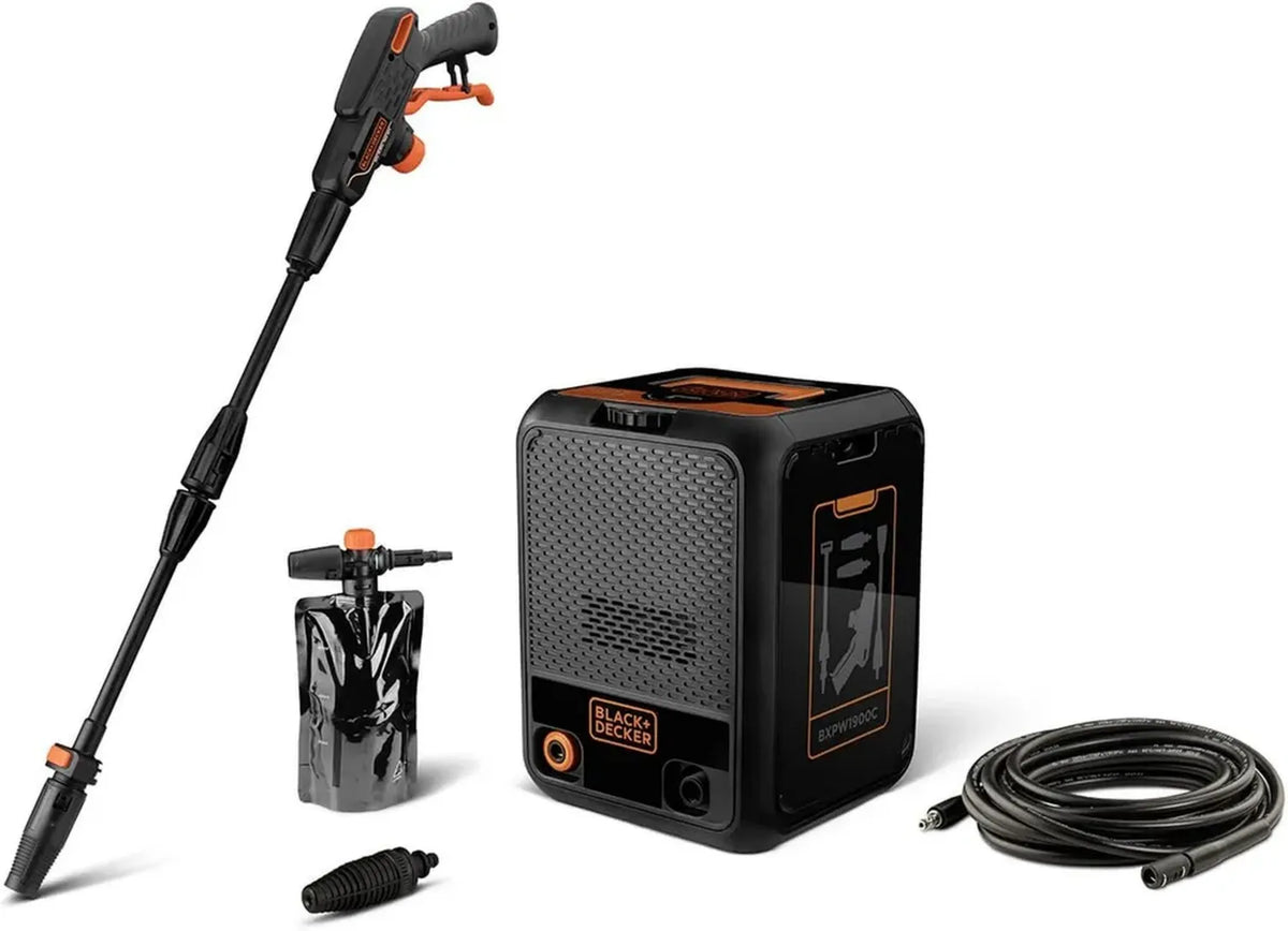 Nettoyeur Haute Pression Black+Decker 1900W, 150 Bar, Utilisation Intérieure et Extérieure