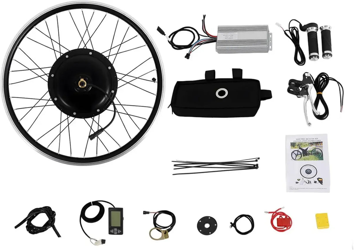Kit de Conversion Vélo Électrique 48V 1500W - Roue Arrière - 55 km/h - Écran LCD - 5 Vitesses Ajustables