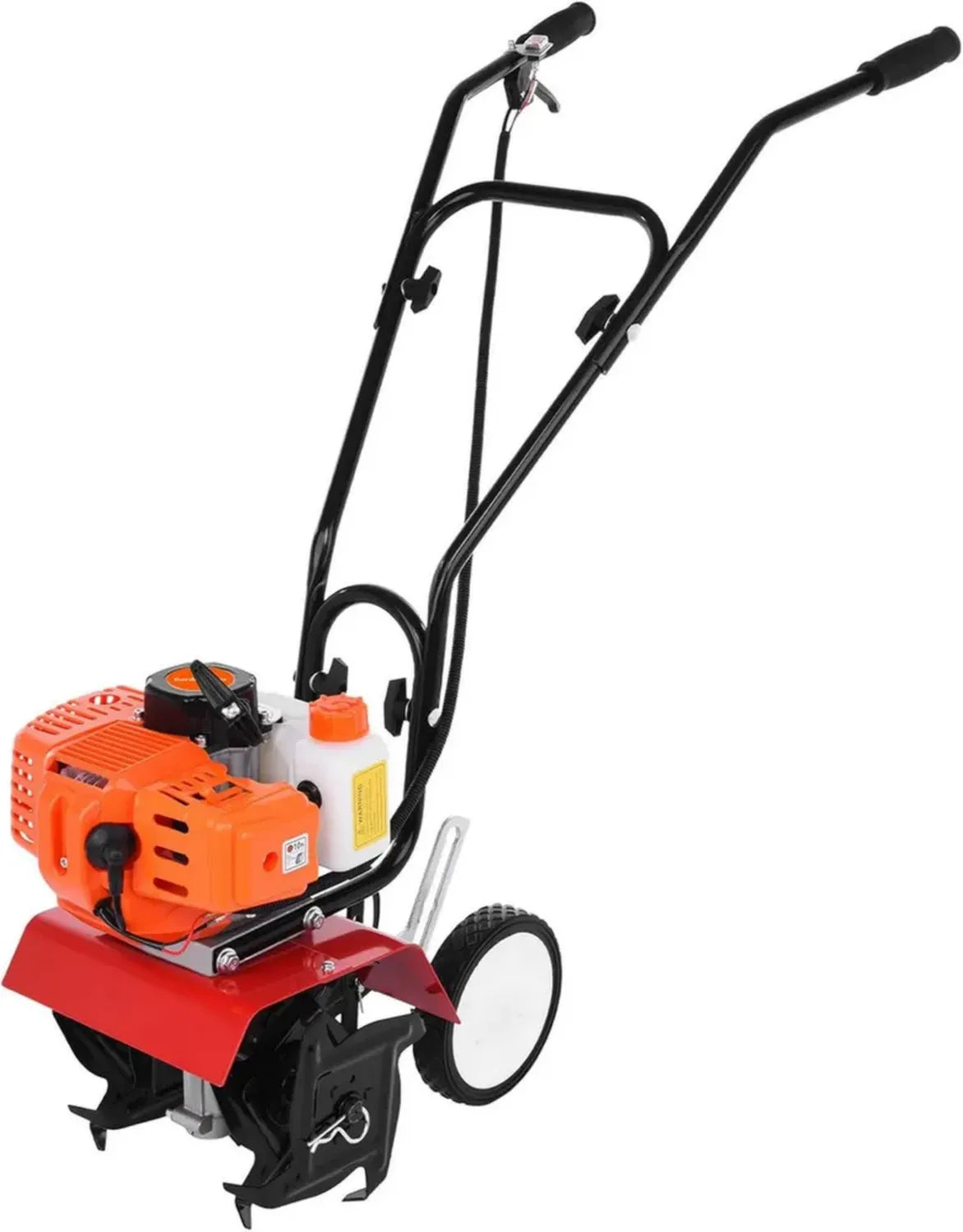 Motoculteur Compact 52cc 2 Temps – Profondeur 15,2 cm, Largeur 20,3 cm – À Essence avec Roues Réglables pour Jardinage, 3 CV/9000 tr/min