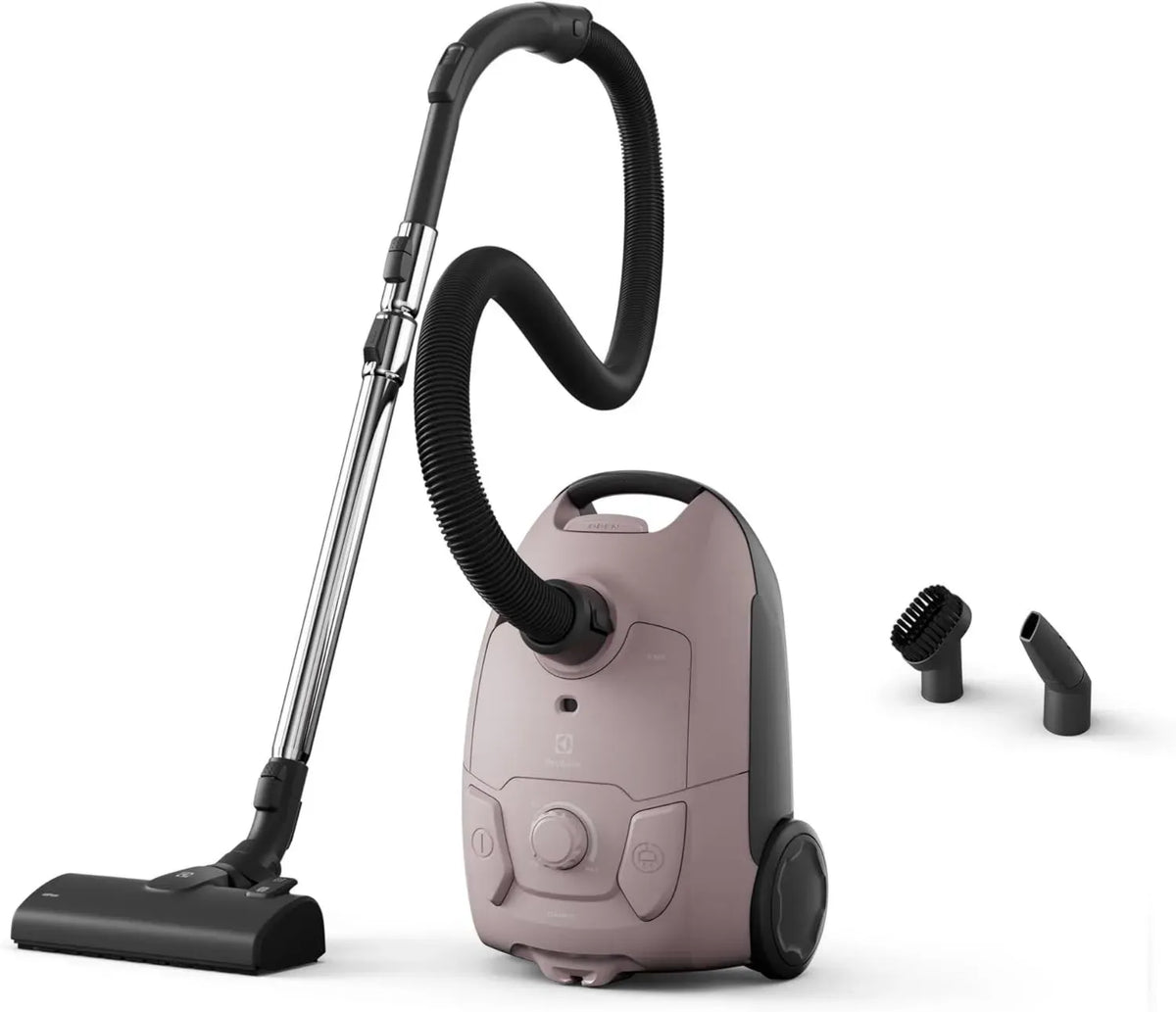 Aspirateur avec Sac Electrolux Clean 500, Puissant et Léger, Design Écoresponsable, Suceur Combiné, Rose