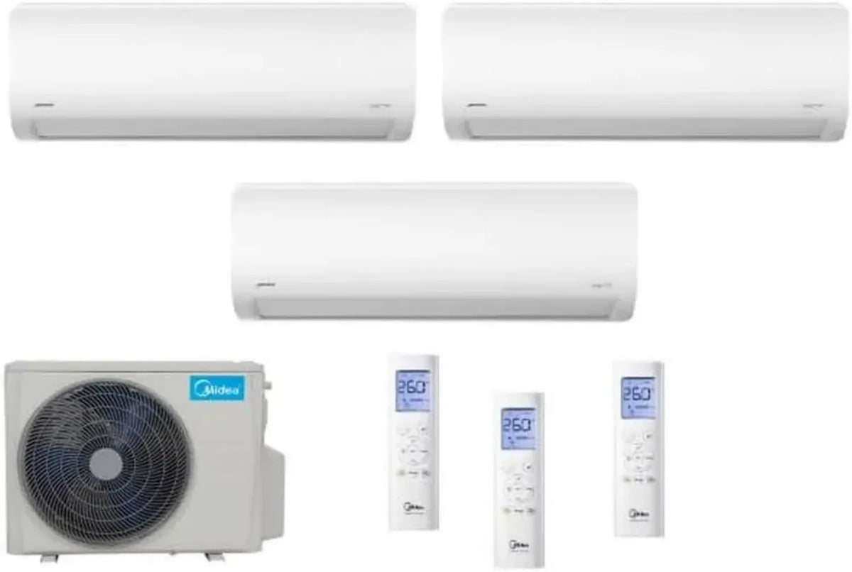 Système de Climatisation MIDEA Extreme Pro DC Inverter avec Wi-Fi, Série 9+12+12, R-32, Efficacité A++/A+