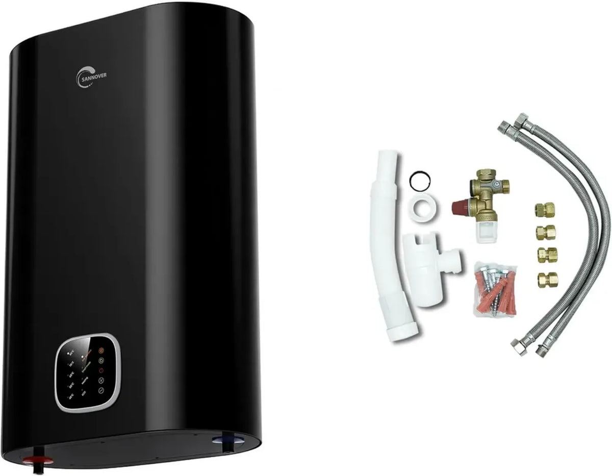 Chauffe-eau Électrique Mural Multiposition 100L Noir avec Kit Sannover