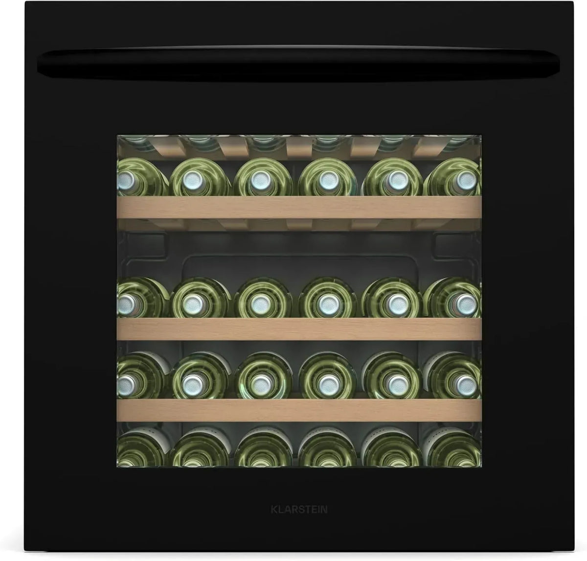 Armoire à vin encastrable Klarstein Vinsider 30 - 30 bouteilles, température réglable, LED intégrée, protection UV, étagères bois, fonctionnement silencieux