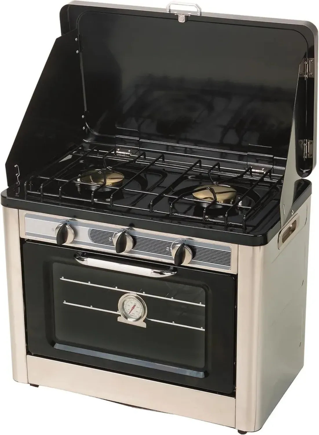 Cuisinière de Camping 2 Feux avec Four Intégré