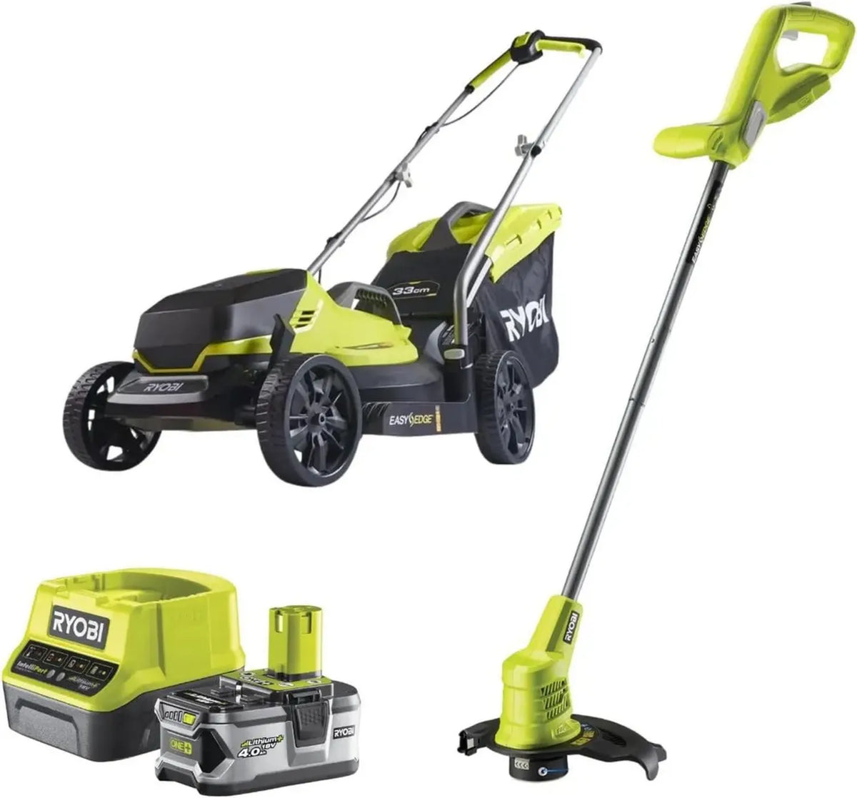 Tondeuse à Gazon Ryobi 18 V Sans Fil ONE+ avec Batterie 4,0 Ah