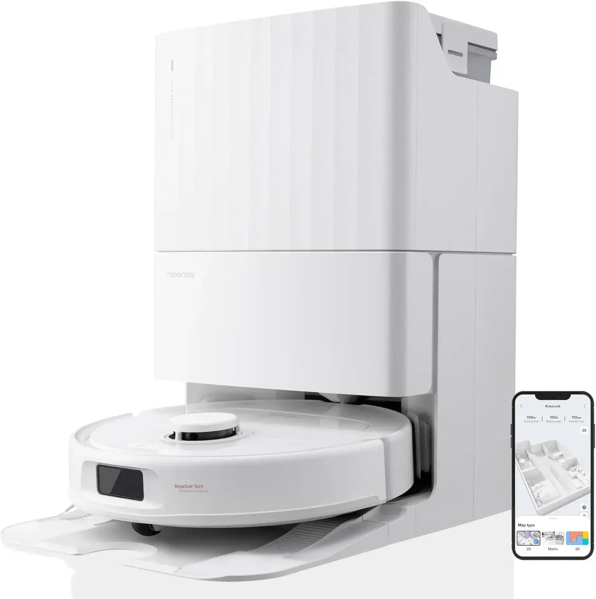 Aspirateur Robot Roborock Qrevo S avec Serpillière Rotative Double et Station Multiples Fonctions