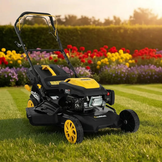 Tondeuse à Gazon Thermique Autotractée 190 cm³ 4 KW Jaune