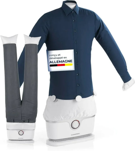 CLEANmaxx Machine à Repasser Automatique pour Chemises - Séchage et Défroissage Doux avec Accessoire pour Pantalons