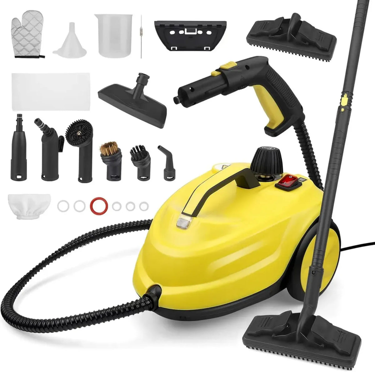 Nettoyeur Vapeur Haute Pression 2000W, 5 Bar, Réservoir 2L, Pour Cuisine, Salle de Bain, Salon, Élimination Graisses et Taches