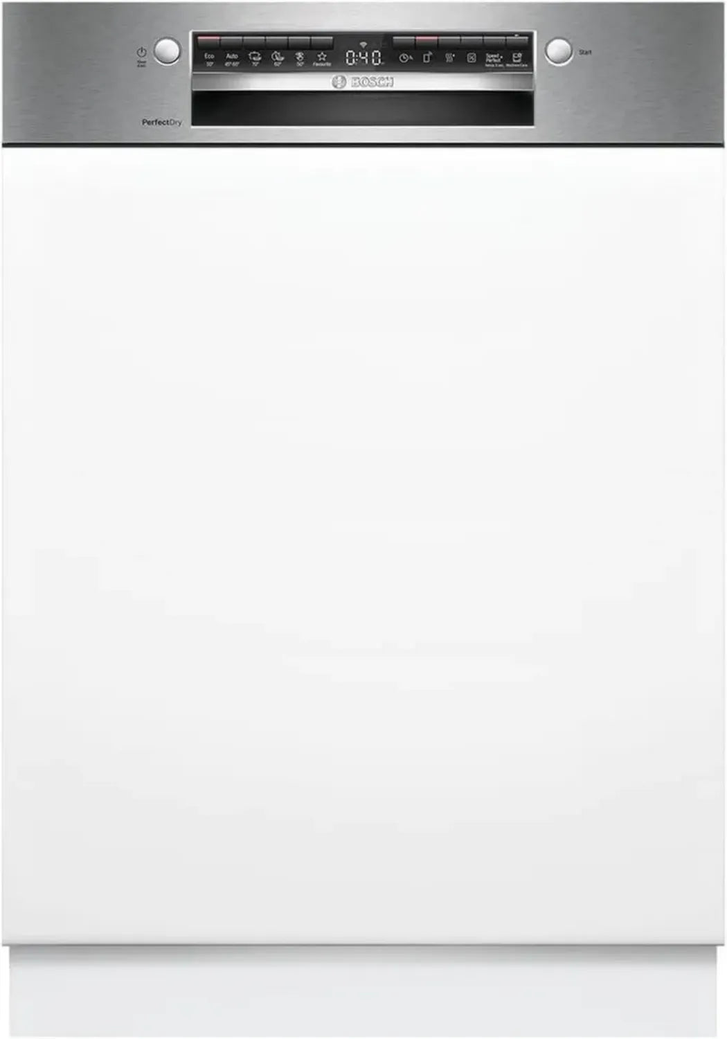 Lave-vaisselle intégrable 14 couverts, 44 dB, classe A, tiroir à couverts, finition inox