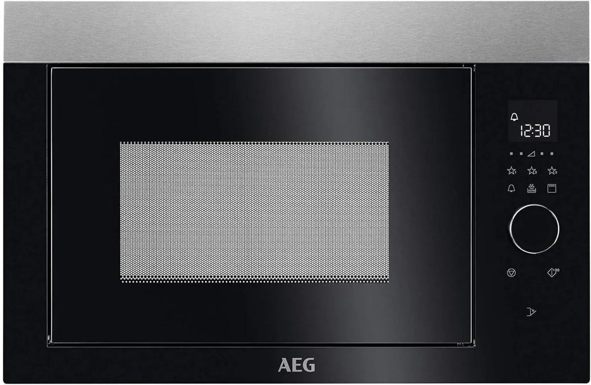 Micro-ondes AEG encastrable 26L 900W avec grill et écran tactile acier inoxydable