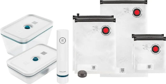 ZWILLING Ensemble de Conservation Sous Vide en Verre, 8 Pièces, Collection La Mer