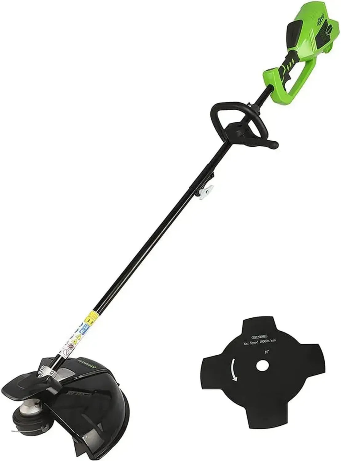 Débroussailleuse Sans Fil Greenworks 40 cm, Moteur Sans Balai, Harnais Inclus, Réglable, Fil Nylon 2 mm ou Lame 25 cm, Sans Batterie ni Chargeur, Garantie 3 Ans