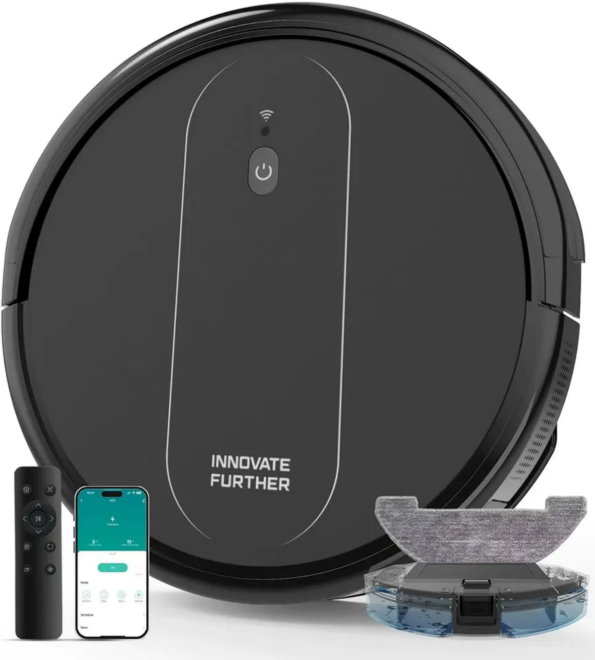 Aspirateur Robot 3 en 1 avec Aspiration Puissante de 4000 Pa, Navigation Intelligente, Compatible Alexa et Application, Brosse Centrale, Recharge Automatique, Idéal pour Poils d'Animaux et Sols