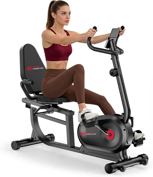 Vélo d'appartement multifonction avec résistance magnétique à 16 niveaux, capacité 150 kg, écran LCD et capteur cardiaque