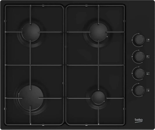 Table de cuisson à gaz BEKO 61 cm, 4 foyers, sécurité thermocouple