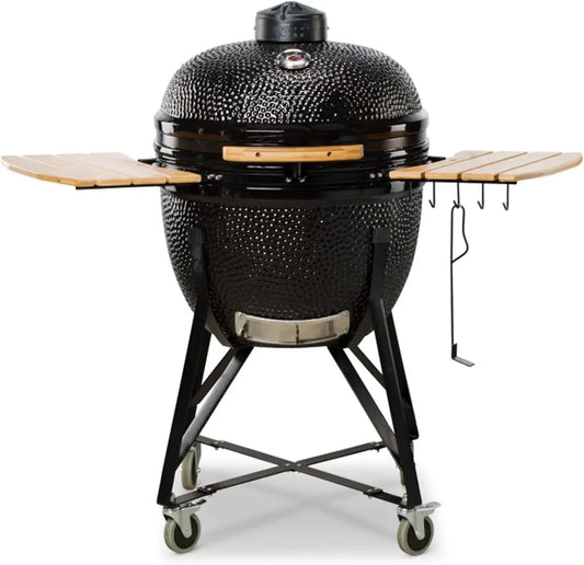 Barbecue Kamado XXL en Céramique Ø 64cm avec Accessoires - Noir