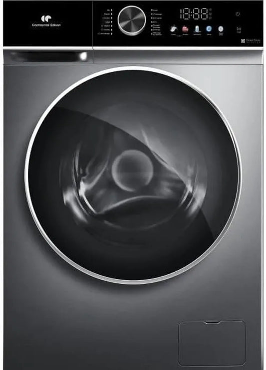 Machine à laver frontale 10kg Continental Edison avec moteur à induction directe 1200 trs/min - Argent