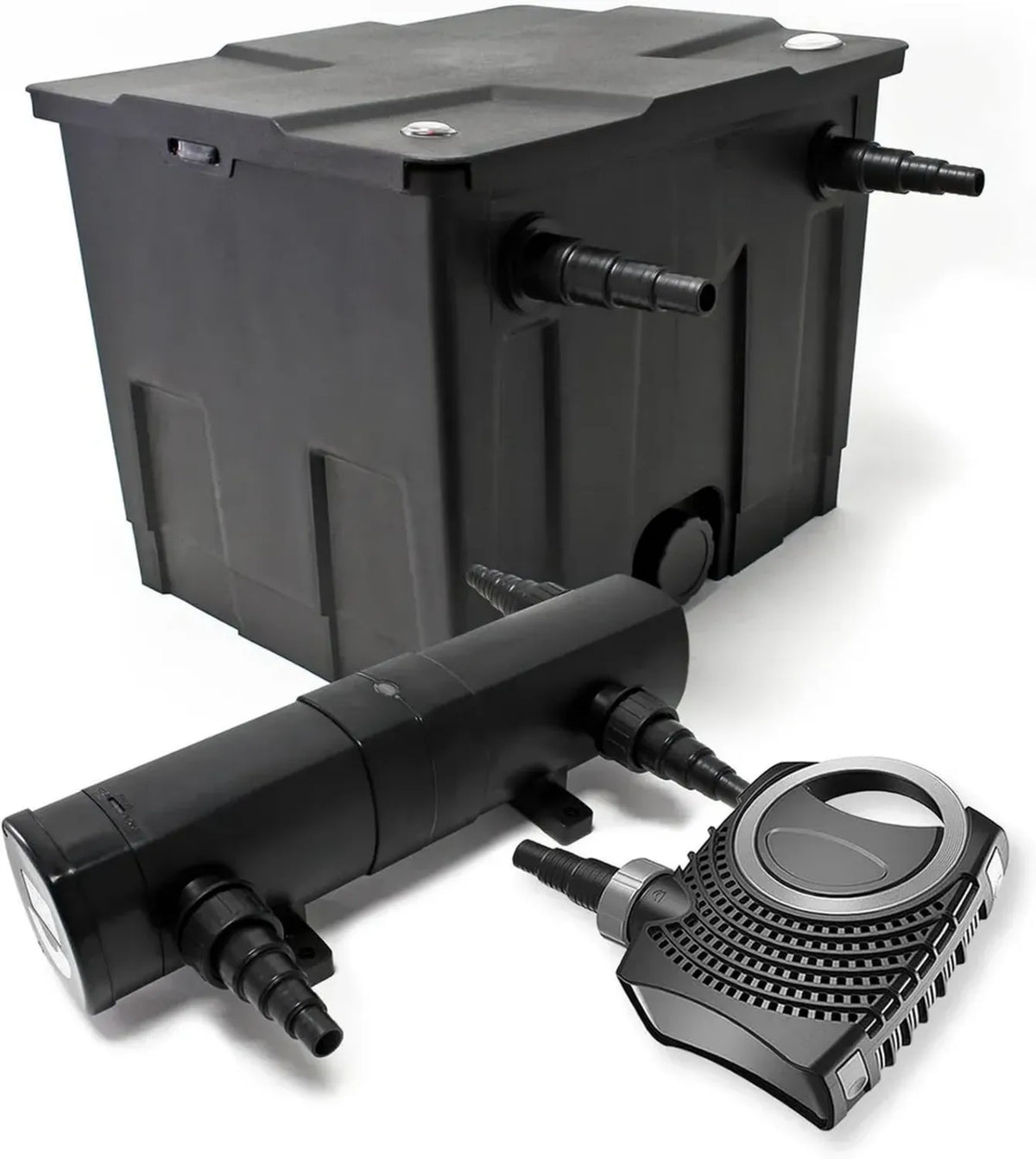Ensemble Filtration de Bassin 12000L: Filtre Biologique, Pompe 10000L/h, UV 18W