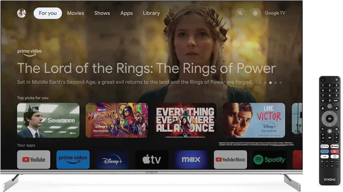 Téléviseur QLED 4K UHD 55' STRONG SRT55UD7553 avec Chromecast et Google Assistant