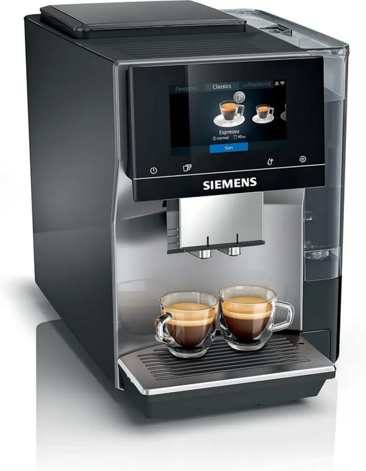 Machine à café automatique Siemens EQ.700 avec Home Connect, écran tactile, mousseur à lait, noir