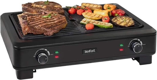 Gril Électrique d'Intérieur Tefal Sans Fumée, Anti-Odeur, Noir