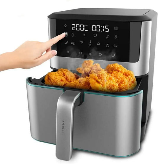Friteuse à Air 8 L 1800 W avec Menus Multiples et Contrôle Tactile