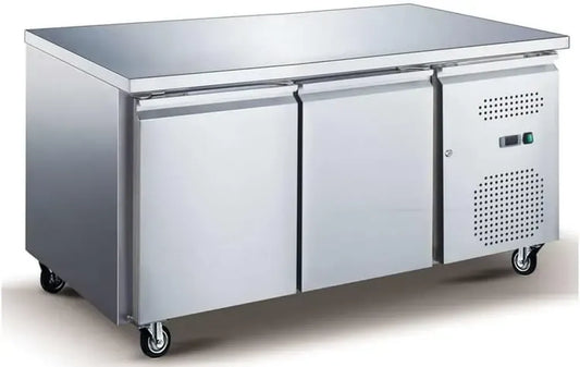 Réfrigérateur Professionnel en Inox GN 1/1, 2 Portes, 282L, Froid Ventilé