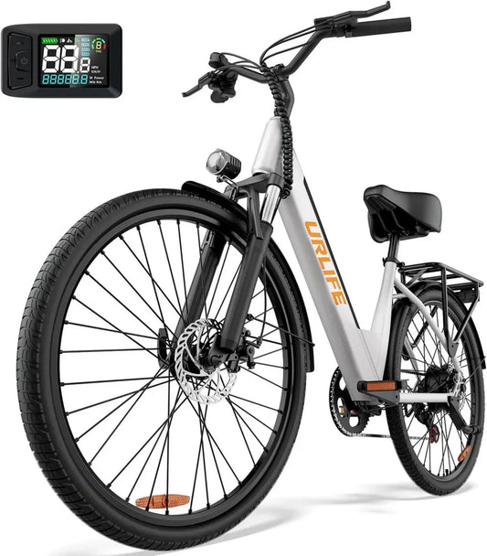 Vélo Électrique 26'' Montagne 250W avec Batterie, 7 Vitesses pour Adultes