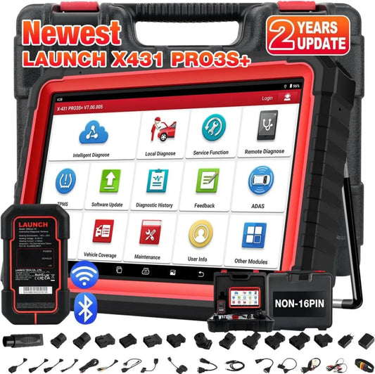 Valise Diagnostic Auto Launch X431 PRO3S+, OBD2 Complet et Codage ECU, Plus de 39 Services, AutoAuth FCA SGW