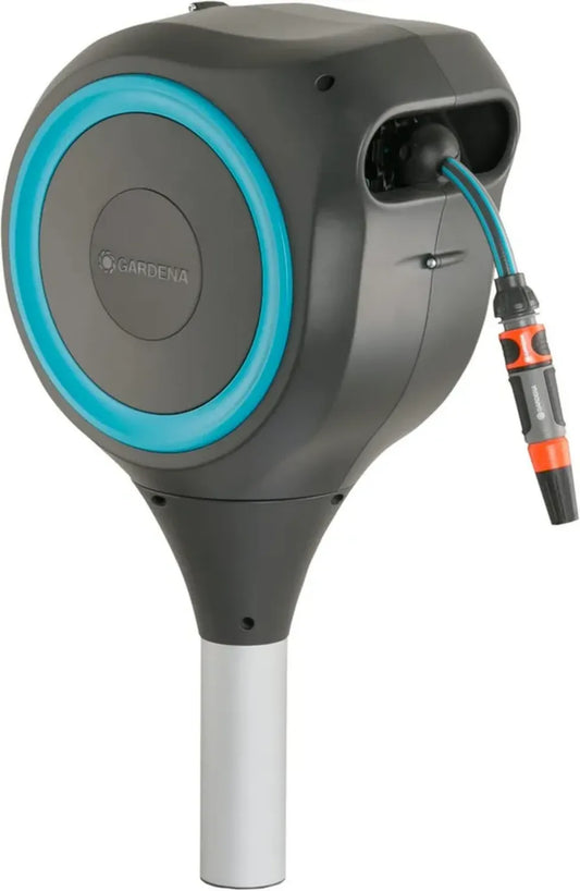 Enrouleur de Tuyau Automatique GARDENA RollUp M 20 m Bleu