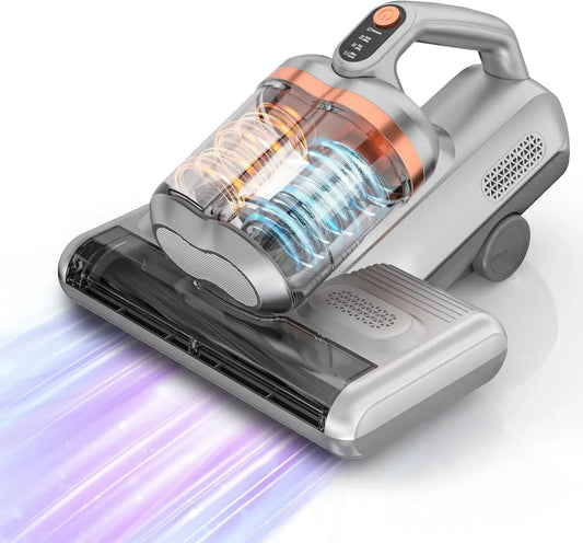Aspirateur UV anti-acariens pour matelas et tissus, élimination des punaises de lit - Élimine 99,9 % des bactéries et allergènes
