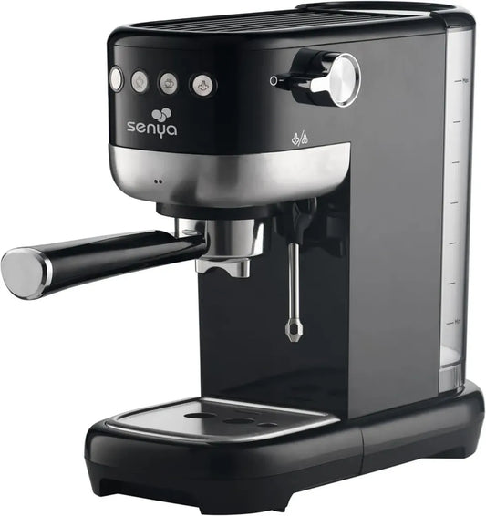 Machine à Expresso Senya 20 Bars, 1300W avec Mousseur et Arrêt Automatique