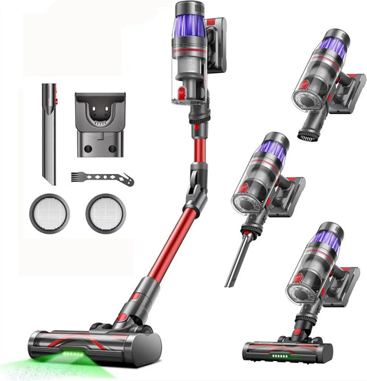 Aspirateur Balai sans Fil Ultenic, 50Kpa Puissance, Autonomie 60min, Tube Pliable, Brosse Anti-Emmêlement pour Tous Sols