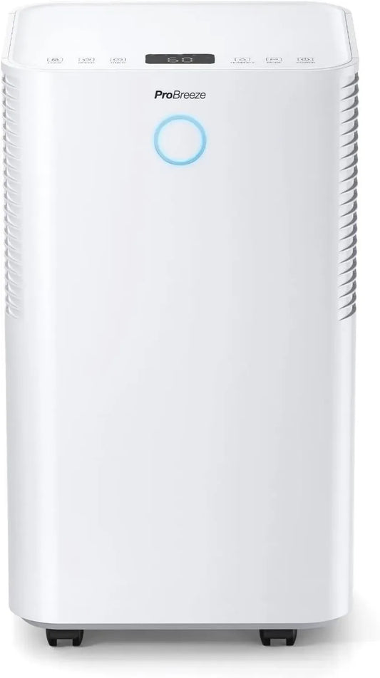 Déshumidificateur Pro Breeze 12L/j avec Capteur Intelligent, Séchage Linge, Drainage Continu, Mode Silencieux & Minuterie 24h