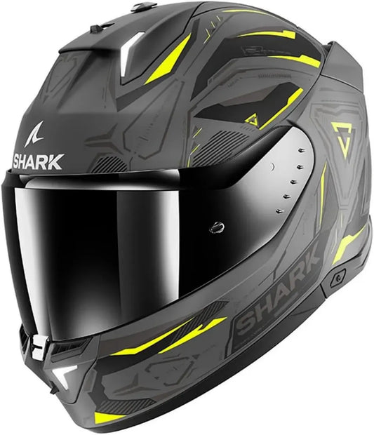 Casque de Moto Intégral SKWAL i3 Shark Gris et Jaune