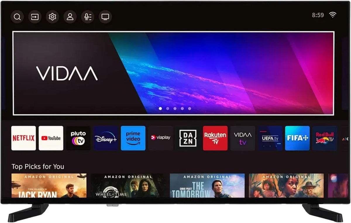 Téléviseur Intelligent 43' UHD HDR Telefunken avec Dolby Vision et Triple Tuner, Offre HD+ de 6 Mois, Écran LED Noir