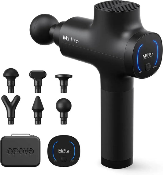 Pistolet de Massage OPOVE M3 Pro - Masseur Musculaire Portatif et Silencieux pour Détente Profonde