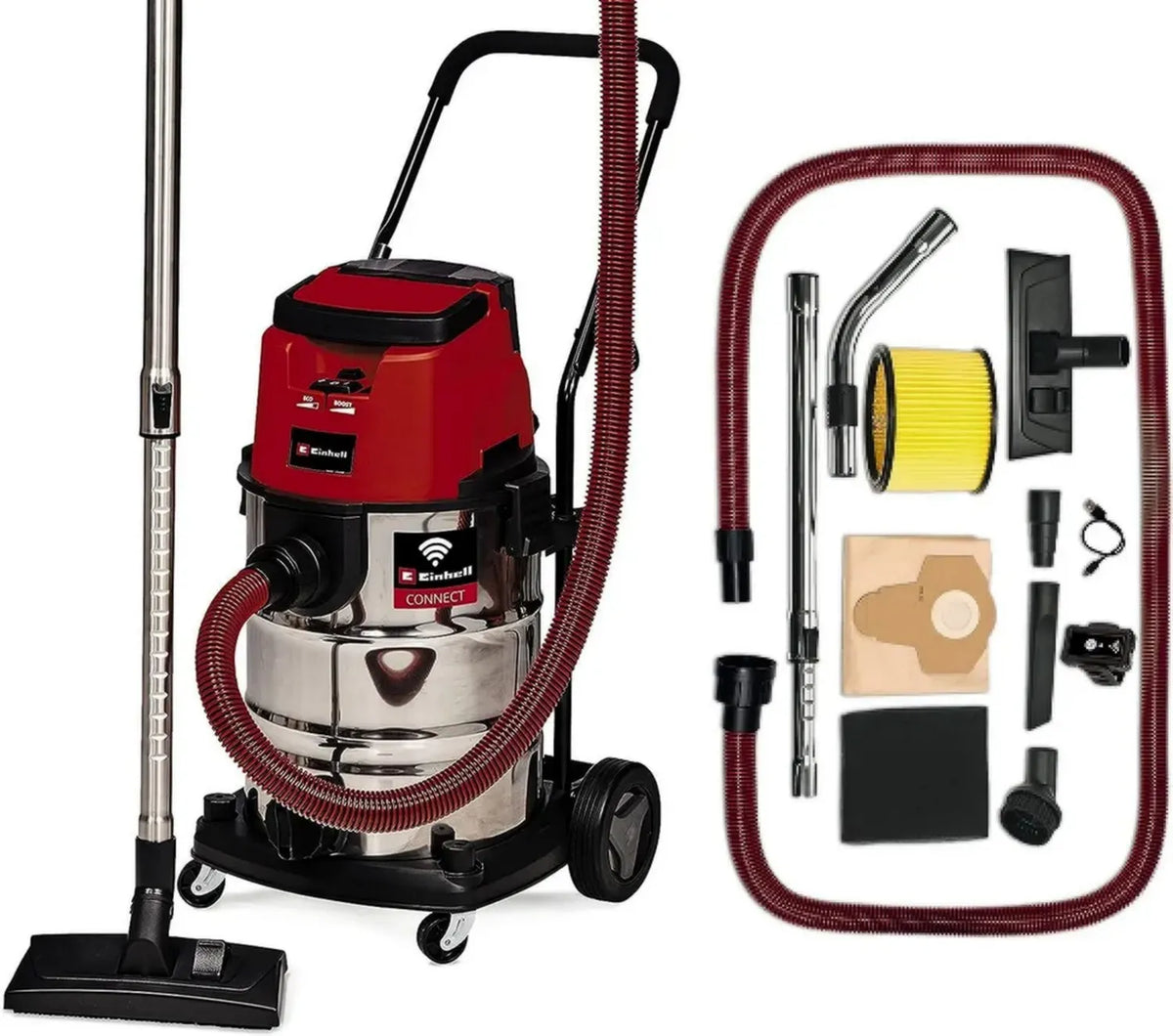 Aspirateur Sans Fil Einhell Pro Eau & Poussière 36V - Modes ECO/Boost