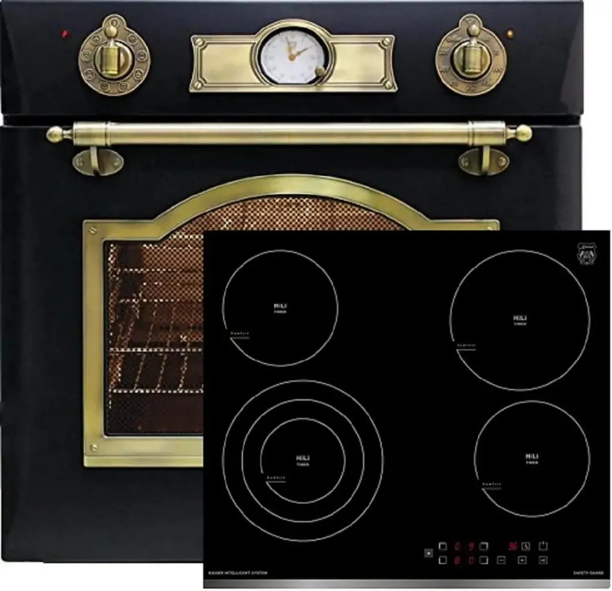 Ensemble Cuisson Rétro Kaiser: Four Électrique et Plaque Vitrocéramique 60 cm