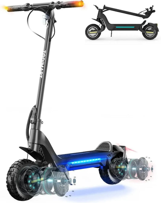 Trottinette Électrique Puissante pour Adulte 2000W, Autonomie 80 km, Batterie 48V, Double Suspension, Antivol