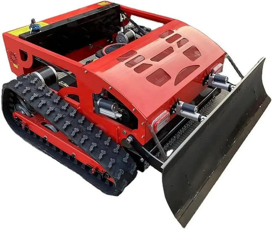 Tondeuse Robot Hybride Électrique avec Pelle à Neige et Télécommande, Puissance 7,5 CV, Capable de Gérer des Pentes Jusqu'à 45°, Hauteur Réglable 10-180mm