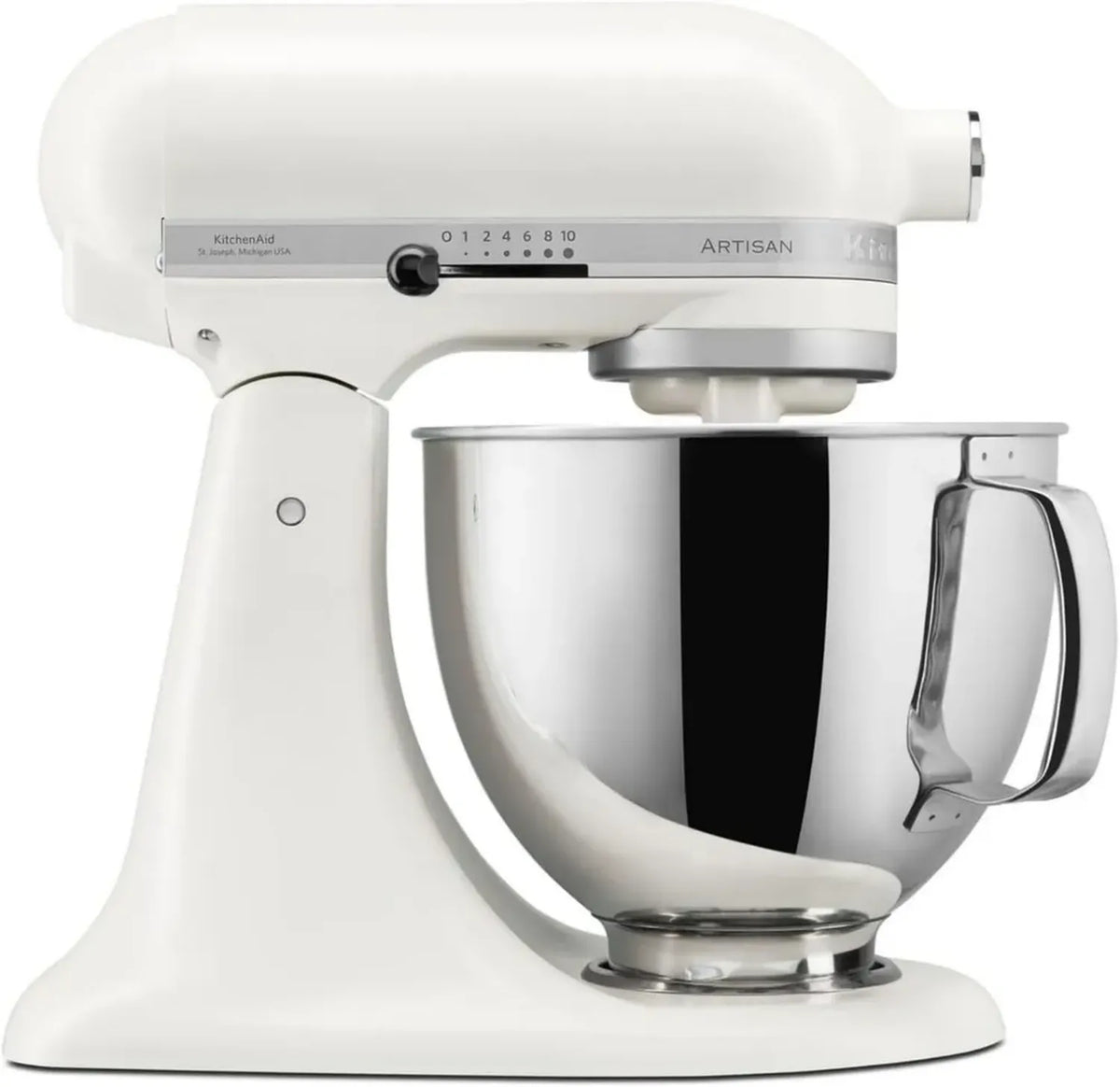 Robot Pâtissier Multifonction KitchenAid Artisan, 4,8 L, Blanc